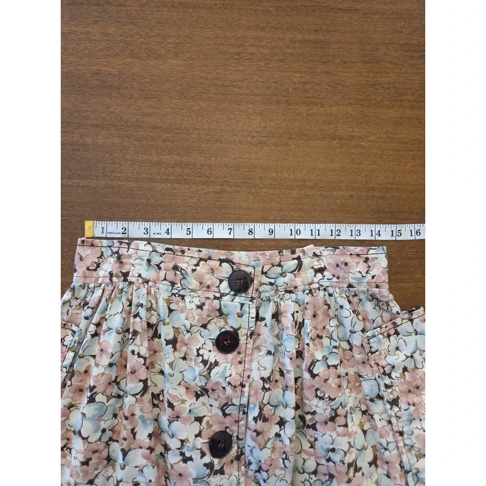 Vtg Reldan Prairie Skirt Women's Sm‎ Med Long Floral Cottagecore Peasant